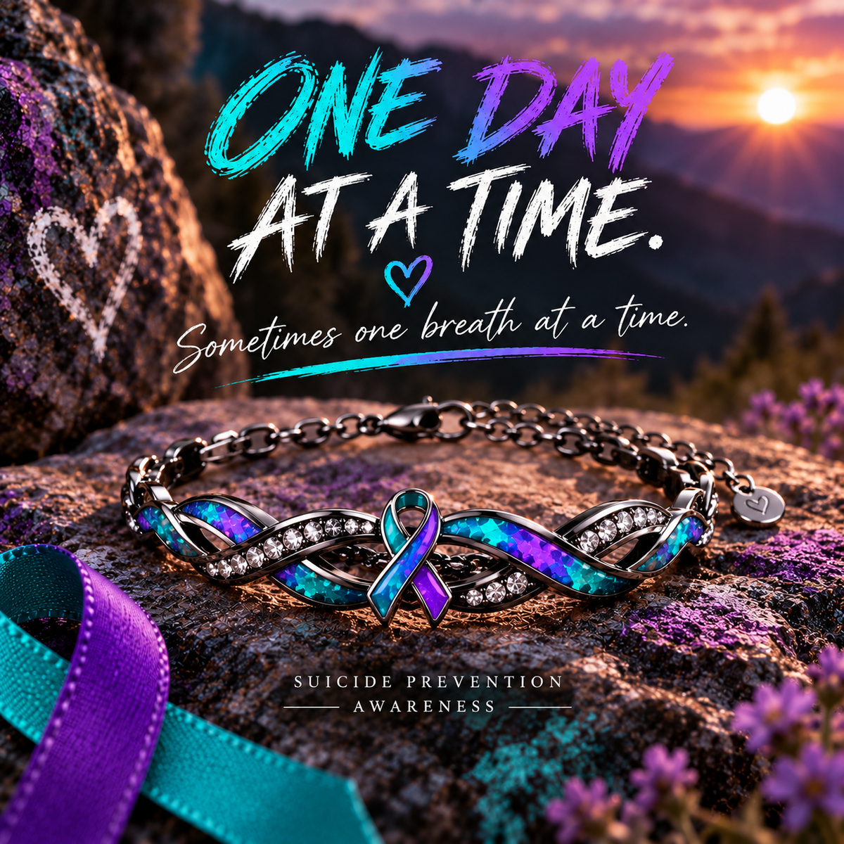 One Day at a Time Suicide Prevention Bracelet