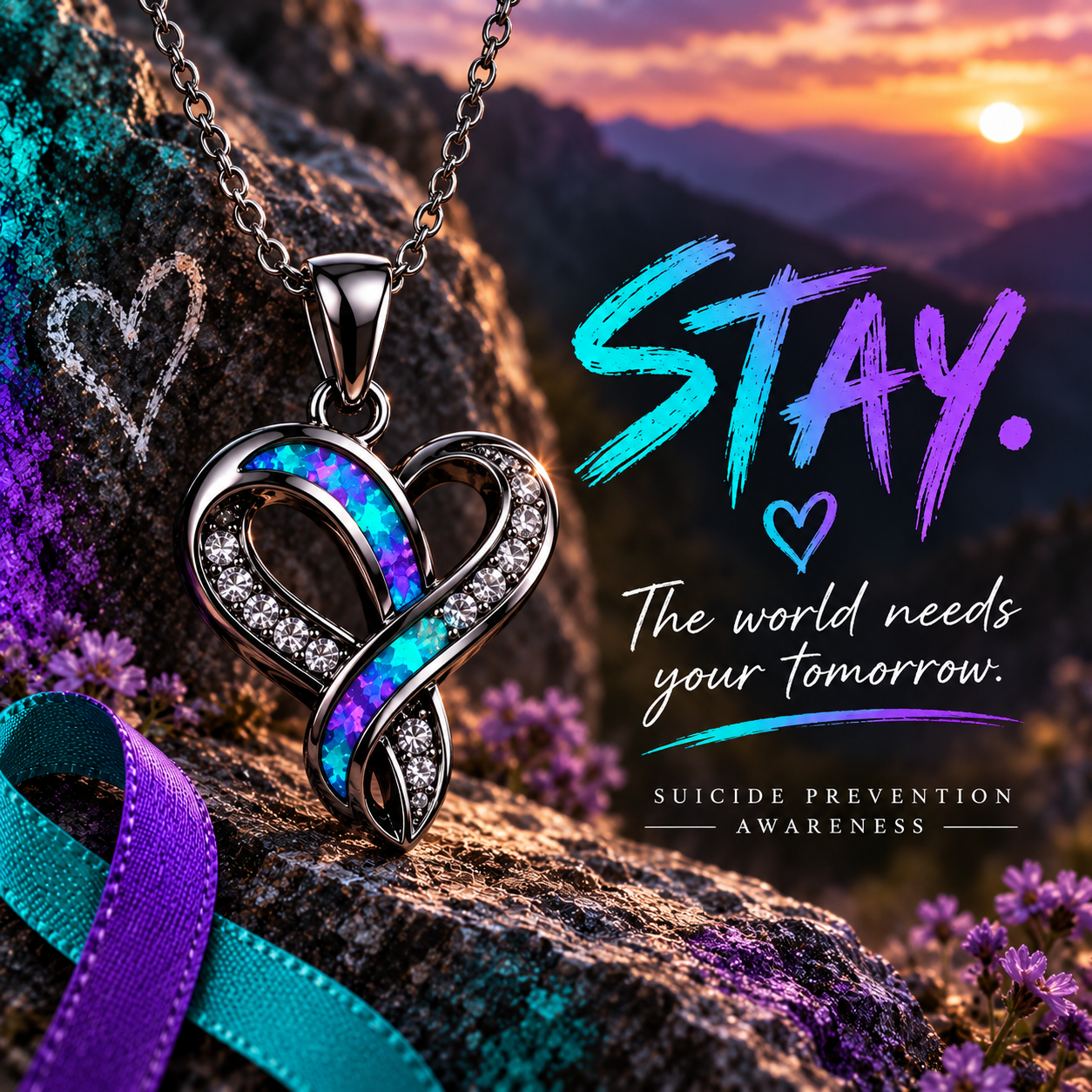 Stay Suicide Prevention Necklace